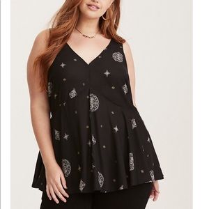 TORRID Medallion Print Crepe Tank Top, Size 5!!